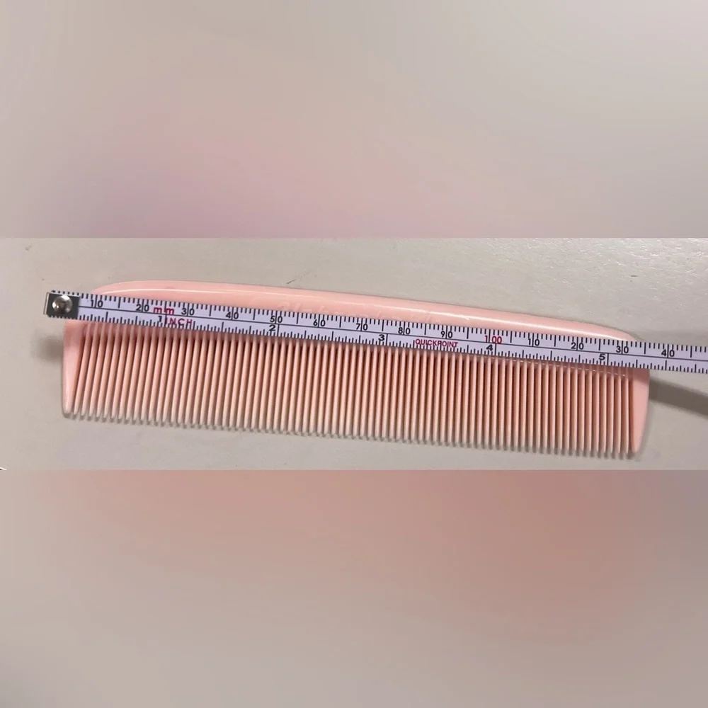 Vintage Unbreakable Nylon Plastic Pink Hair Comb